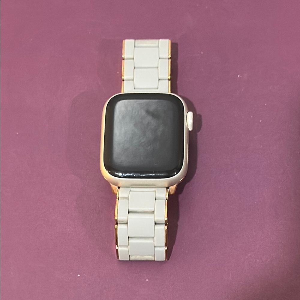 Apple Smartwatch with Rose Gold and Soft Grey Band